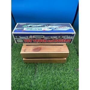HESS Gasoline 1997 Toy Truck And Race Cars-Cars And Truck In Box-Used